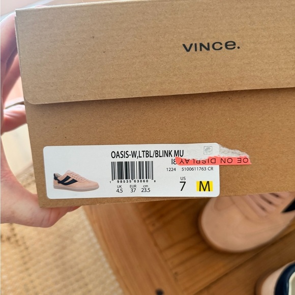 Vince Pink and Navy Sneakers - Picture 3 of 3